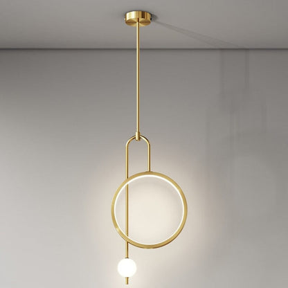 Modern Gold Ring Pendant Light