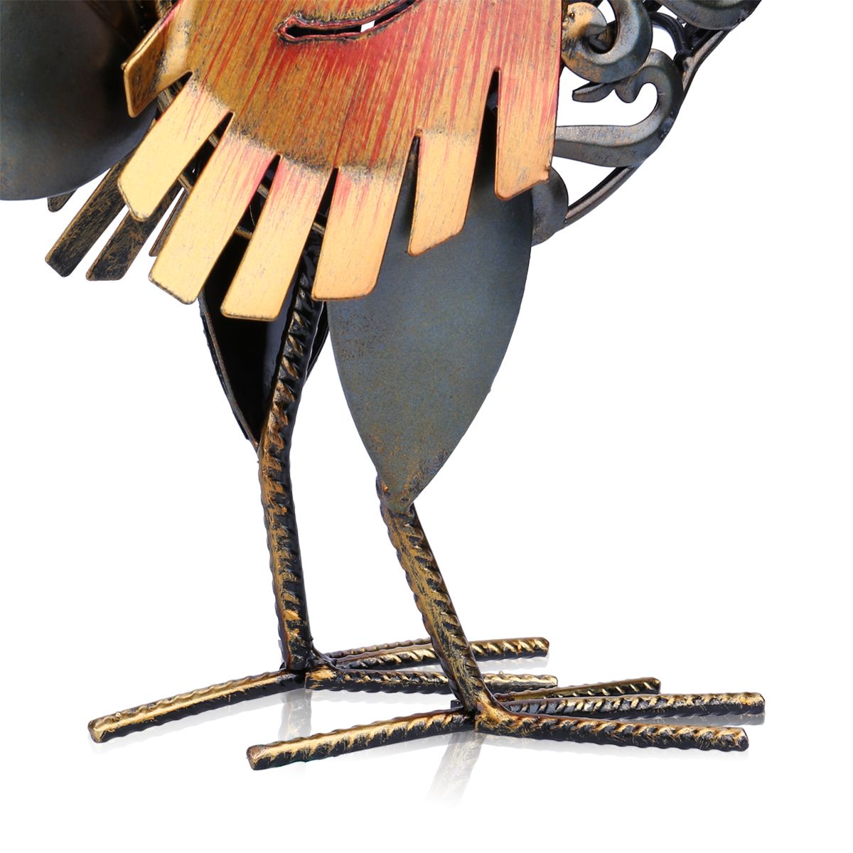 Metal Rooster Home Decor Sculpture