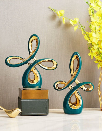 Ceramic Abstract Spiral Decor