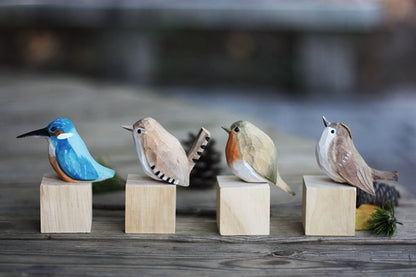 Wooden Bird Figurines