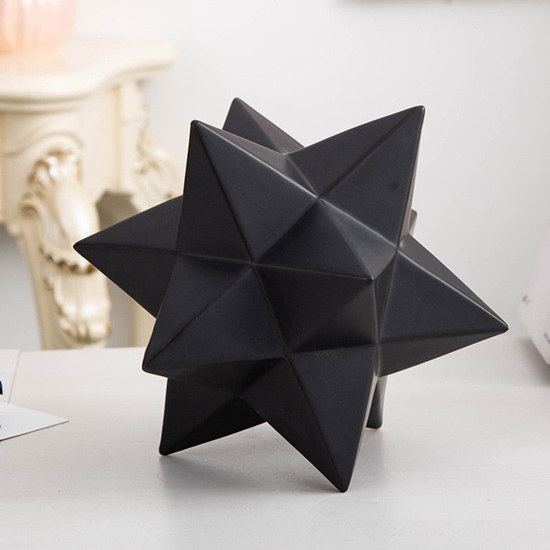 Porcelain Geometry Shape Model Home Decor Sulpture