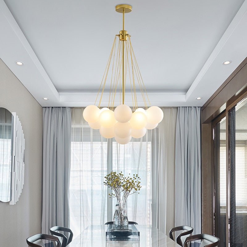 Pendant Light with Frosted Glass Balls