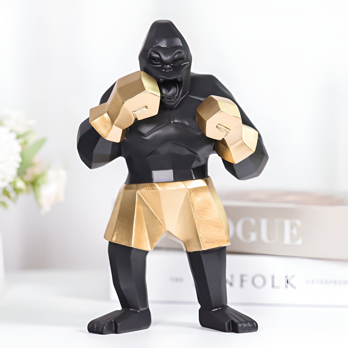 ApePunch Statue - Boxing Ghost Gorilla Resin Decoration