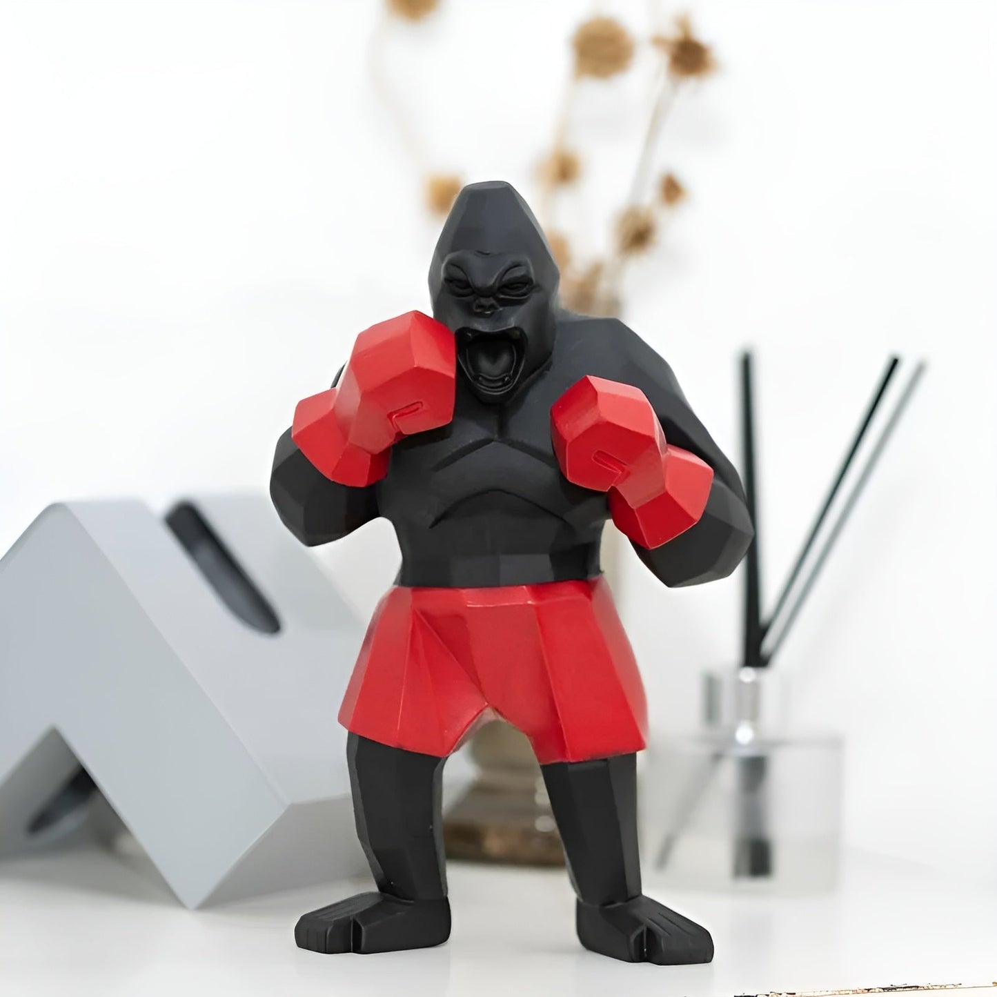 ApePunch Statue - Boxing Ghost Gorilla Resin Decoration