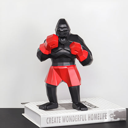 ApePunch Statue - Boxing Ghost Gorilla Resin Decoration