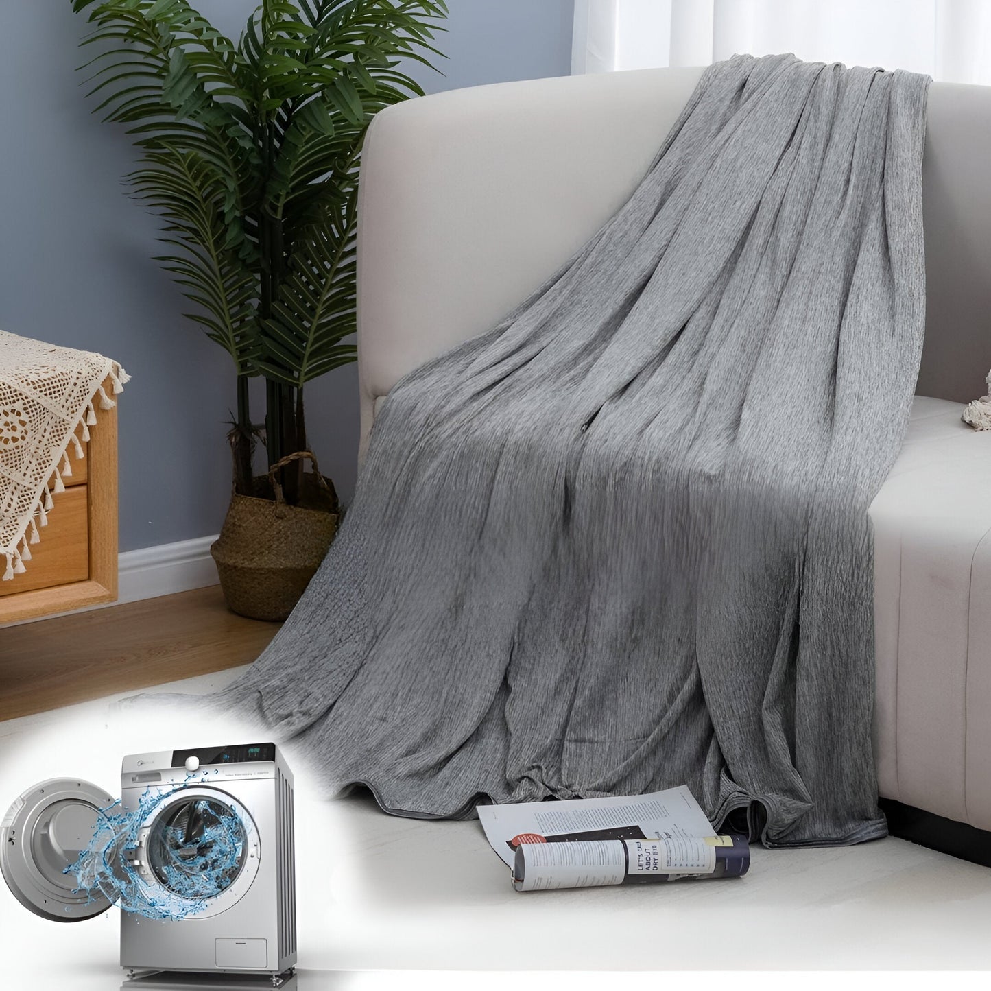 Chilly Cooling Blanket - Cooling Cotton Blanket - Cooling Summer Blanket