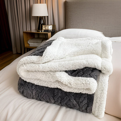 Cozy Cuddle - Double-Sided Cozy Cashmere Fleece Blanket for Nighttime Warmth with Style