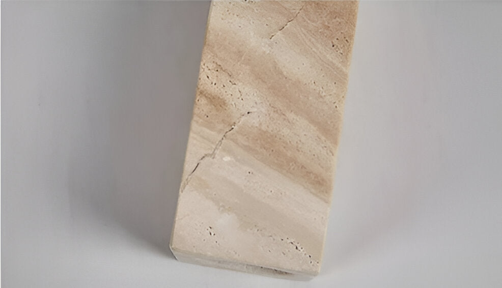 MarWood Travertine Ceiling Light – Marble & Wood Flush Mount Spotlight for Elegant Lighting