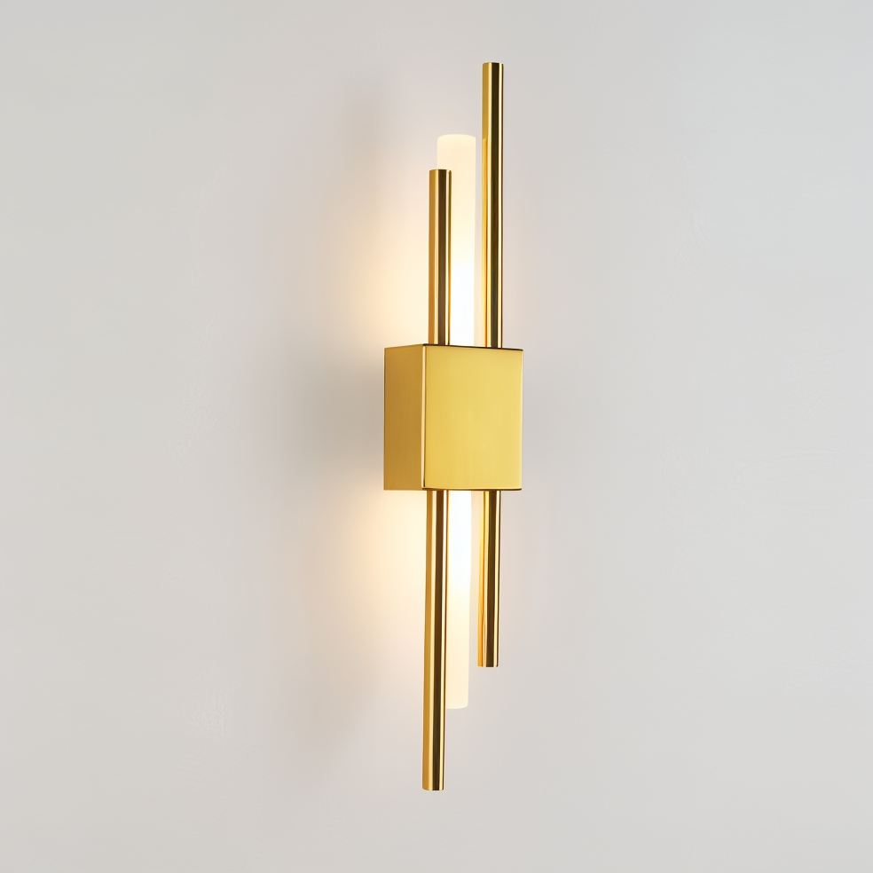 NobleGlow Gold Black Wall Light - Luxury Linear Design, Adjustable Warm/Neutral/Cool Lighting