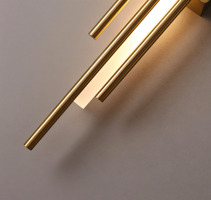 NobleGlow Gold Black Wall Light - Luxury Linear Design, Adjustable Warm/Neutral/Cool Lighting