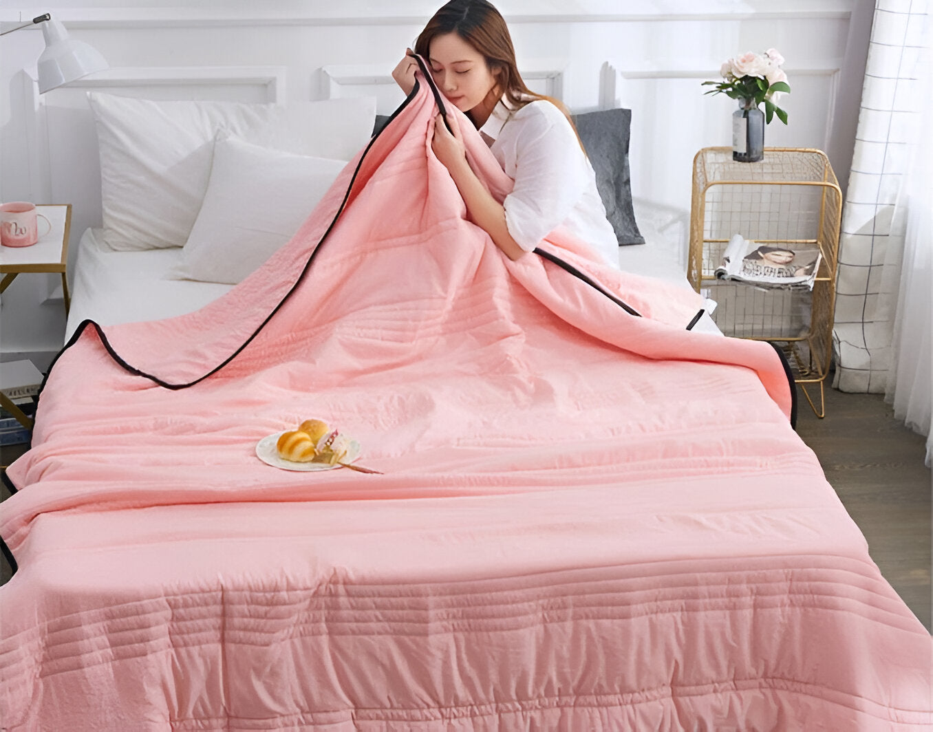 RefreshLux Cooling Blanket - Breathable Summer Blanket - Cooling Blanket for Summer