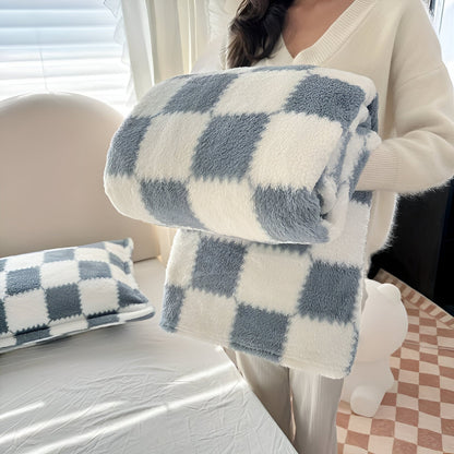 SnugFuz Plaid Fleece Blanket - Soft, Colorful, and Cozy Checkered Throw for All Seasons