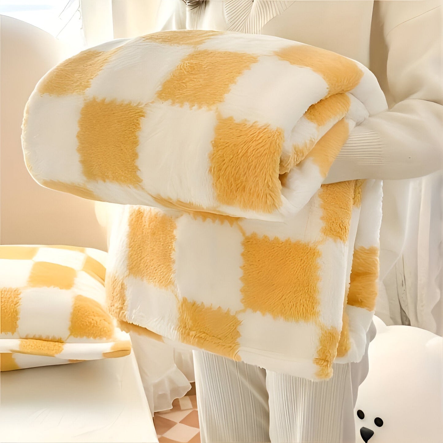 SnugFuz Plaid Fleece Blanket - Soft, Colorful, and Cozy Checkered Throw for All Seasons