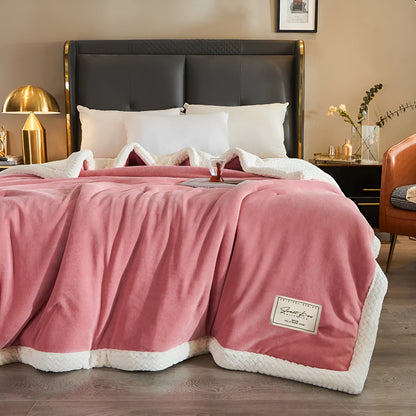 ThickPlush Comforter - High-Quality Soft Three-Layer Quilted Fleece Comforter