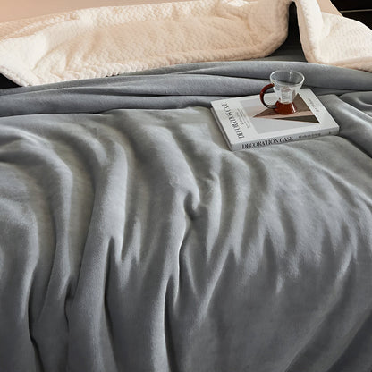 ThickPlush Comforter - High-Quality Soft Three-Layer Quilted Fleece Comforter