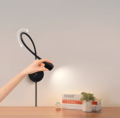 TouchGlow - 2-in-1-Gooseneck Wall Light with USB Charger for Cozy Reading Evenings