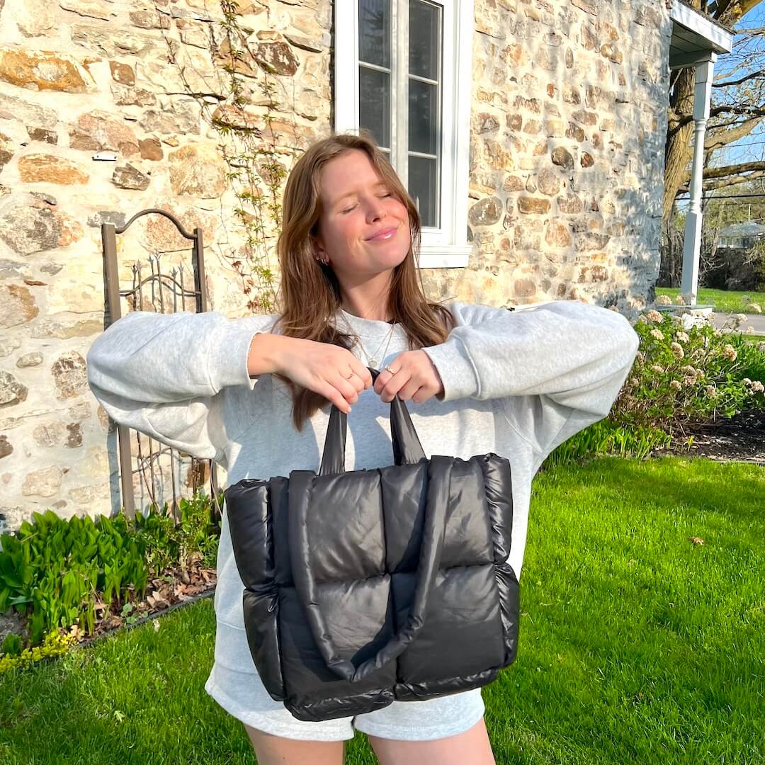 Elia Quilted Puffer Tote Bag