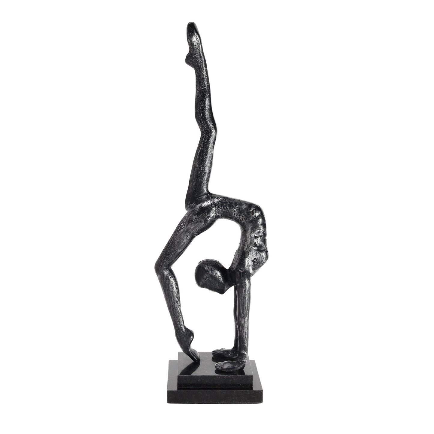 Yogini Cast Gold & Graphite Statue in Marble Base