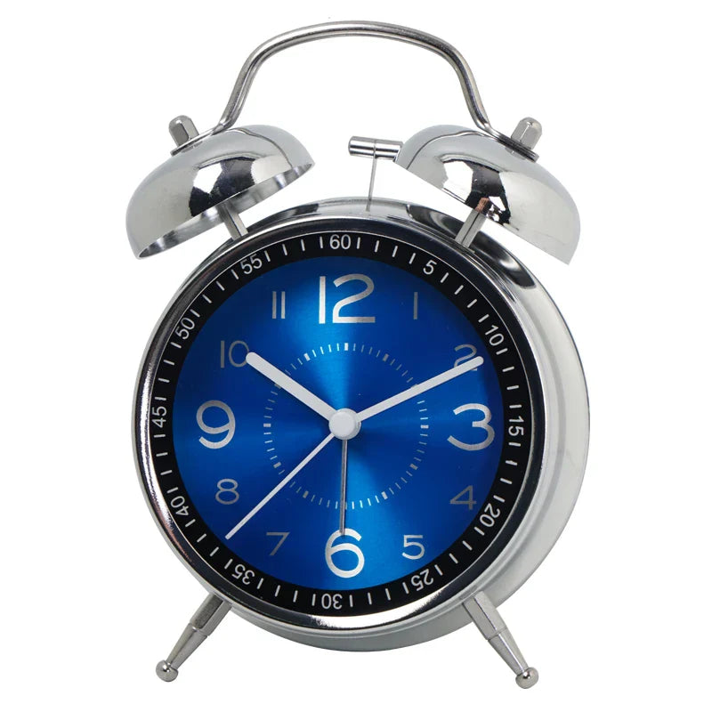 Traditional Metal Analog Alarm Clock with Classic Design