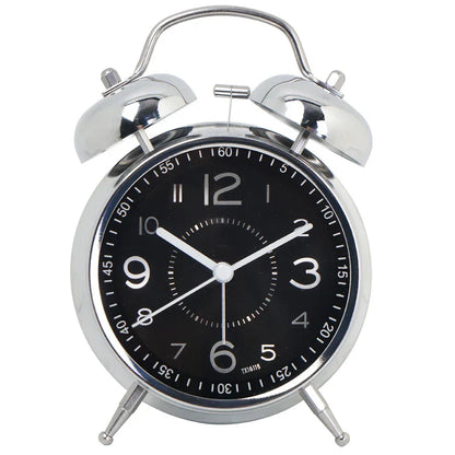 Traditional Metal Analog Alarm Clock with Classic Design