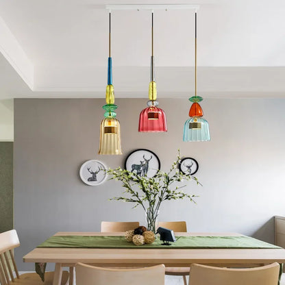 UrbanSimplicity - Pendant lights with colored glass