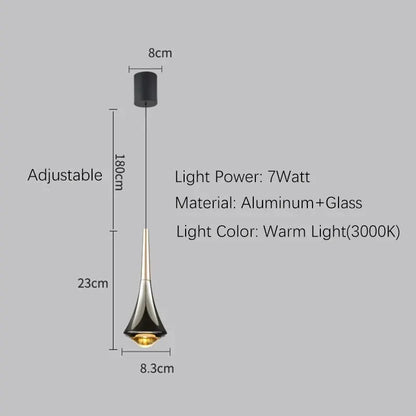 Aurora Luxuria- Silver plated pendant lamp