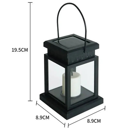 Garden Lantern - Solar Lamp - Retro - Flickering Candle - Waterproof - For Outdoors