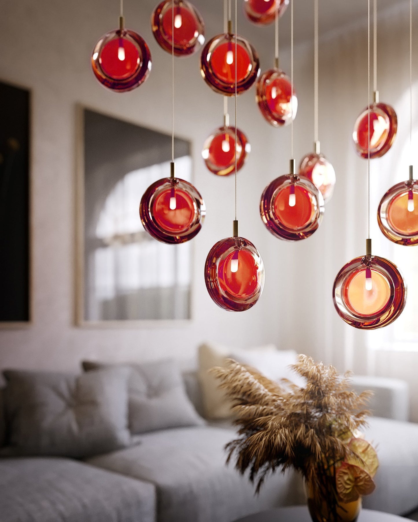 Miravique Glass Art  Pendant Lamp