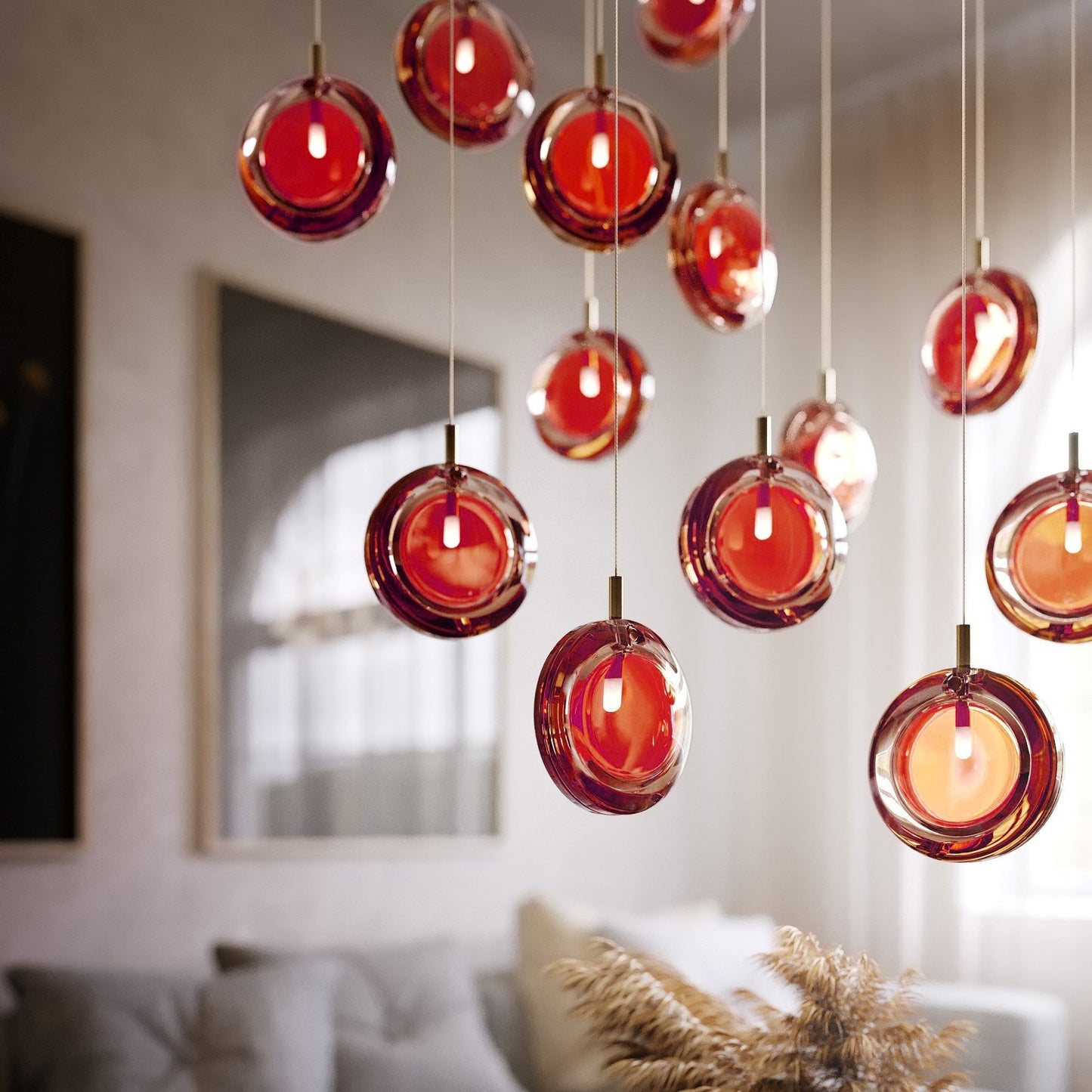 Miravique Glass Art  Pendant Lamp