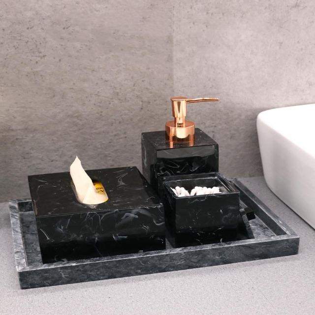 Gamela - Marble Texture Bathroom Storage Tray