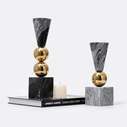 Minimalist Marble Candle Holder