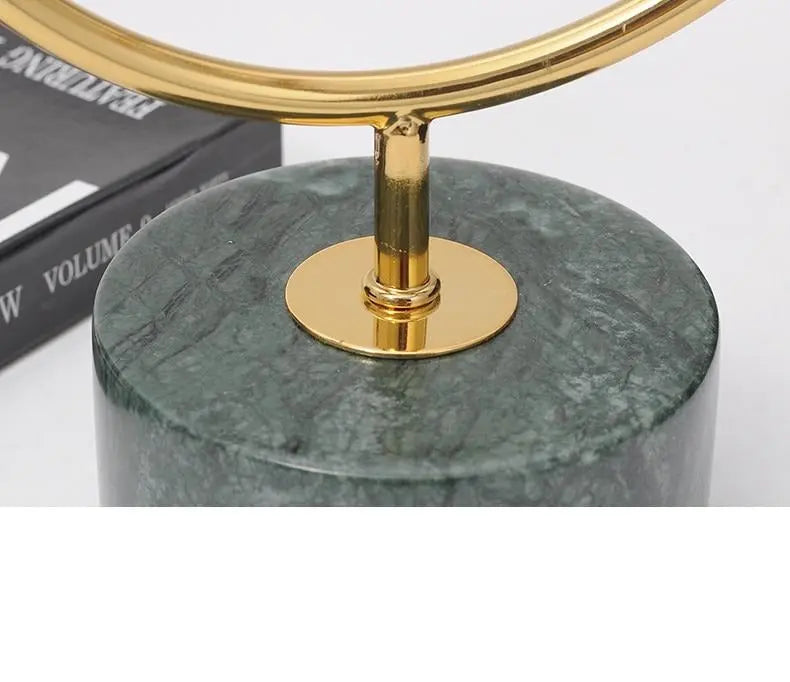 Minimalist Marble & Metal Candlestick