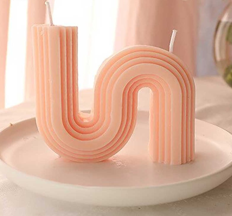 Minimalist Scented S Shaped Wavy Candles