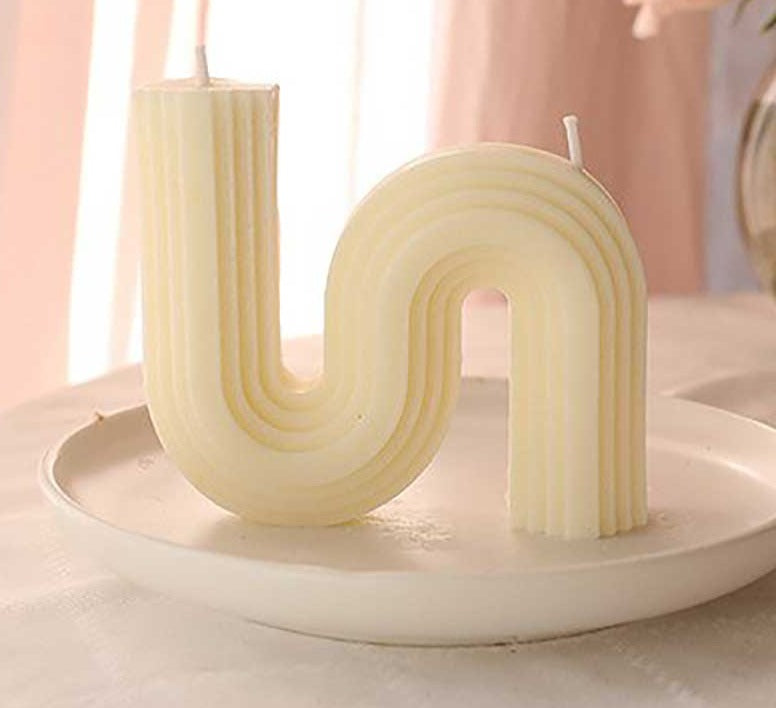 Minimalist Scented S Shaped Wavy Candles