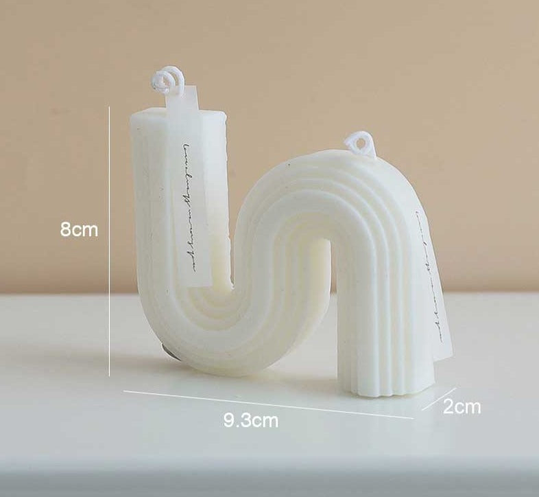 Minimalist Scented S Shaped Wavy Candles