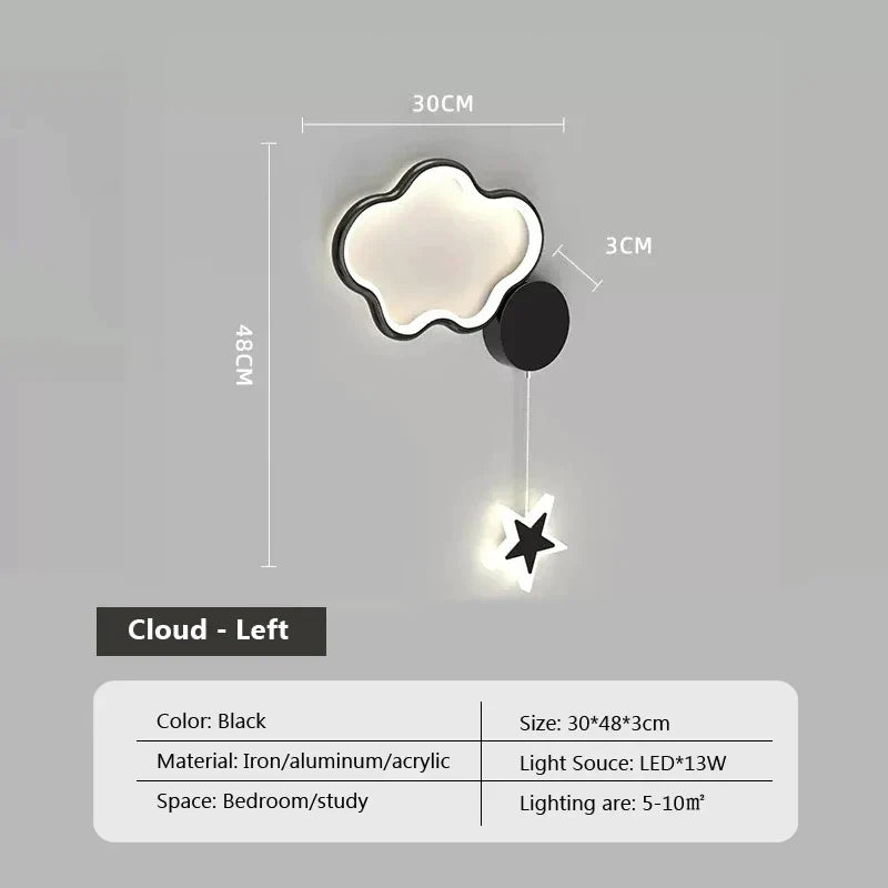 Dreamscape - Cloud Star Moon wall light lamp