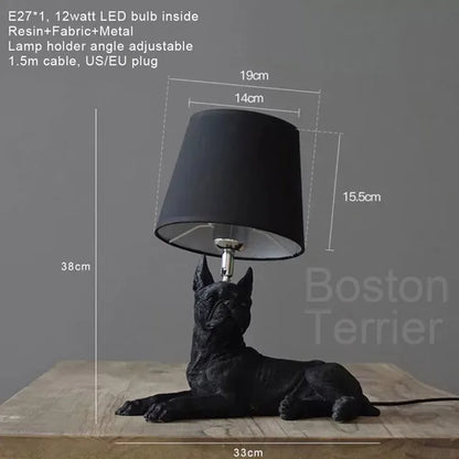 PupElegance - Art Deco Dog Table Lamp