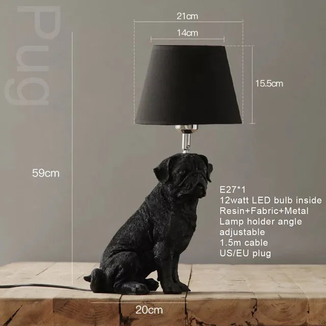 PupElegance - Art Deco Dog Table Lamp