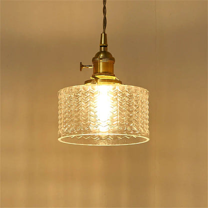 Stunning Cylinder Glass Pendant Light