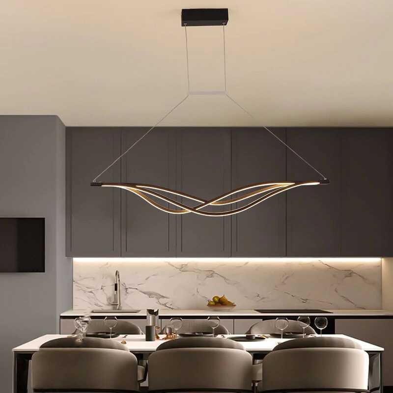 Modern LED Curved Pendant Light