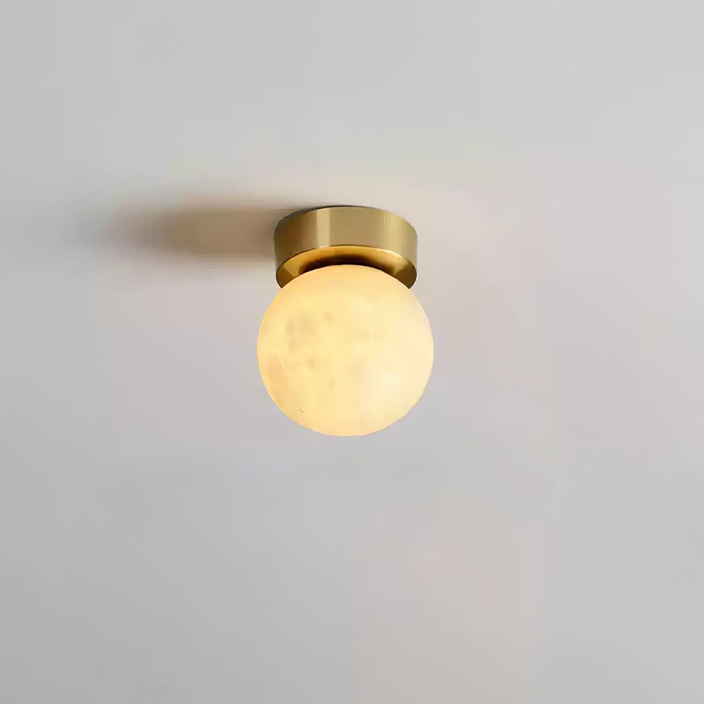 EclatLunaire - Oval Ceiling Lamp from Alabaster for a Heavenly Atmosphere