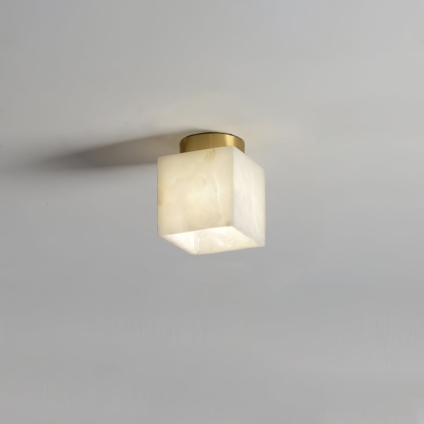 EclatLunaire - Oval Ceiling Lamp from Alabaster for a Heavenly Atmosphere