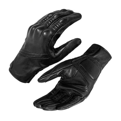 Leather Touchscreen Moto Gloves Waterproof