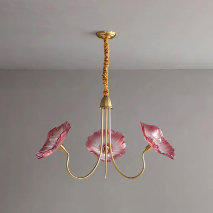 Murano Glass Flower Chandelier