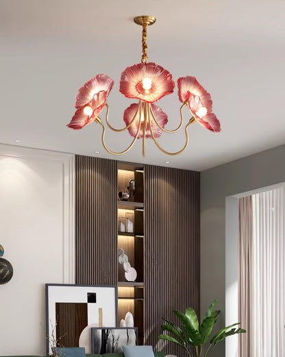 Murano Glass Flower Chandelier