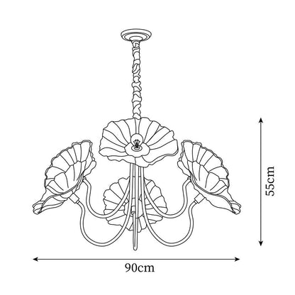 Murano Glass Flower Chandelier