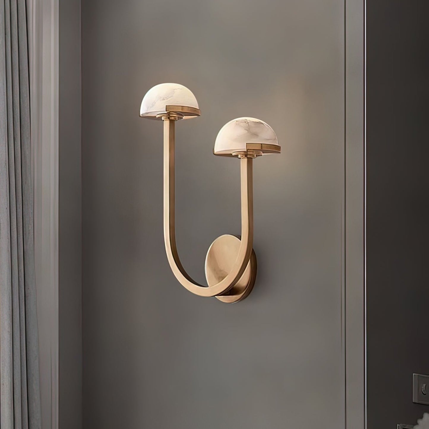 MushroomGlow - Natural Alabaster Lighting wall lamp