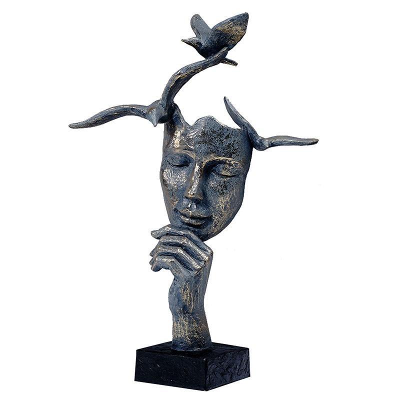 Abstract Retro Thinker Sculpture