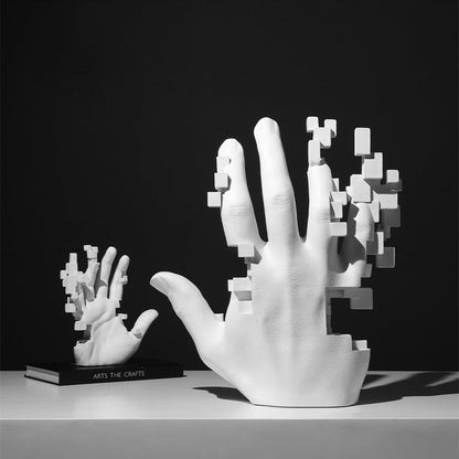 Pixel Hand Sculpture