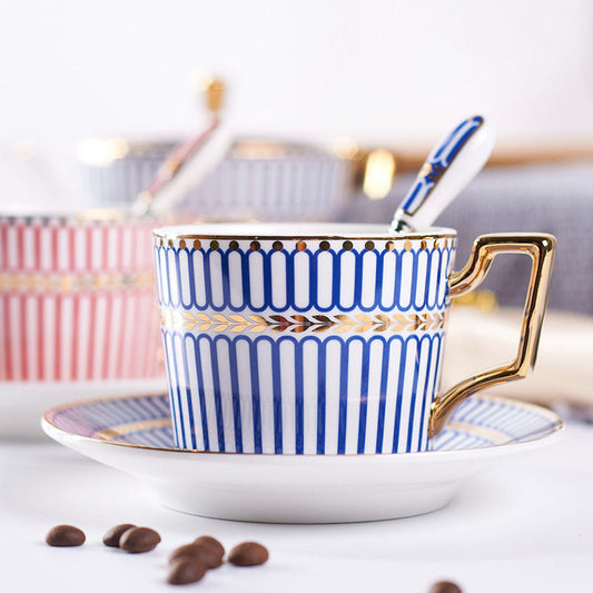 London Teacup Collection Set - Elegant Ceramic Cups (250ml) for Stylish Coffee & Tea Enjoyment